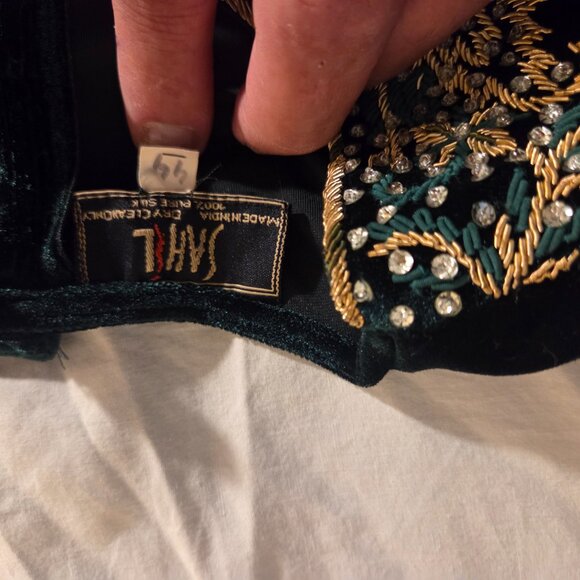 Sahil 100% silk green top size 44 perfect condition - Picture 2 of 4